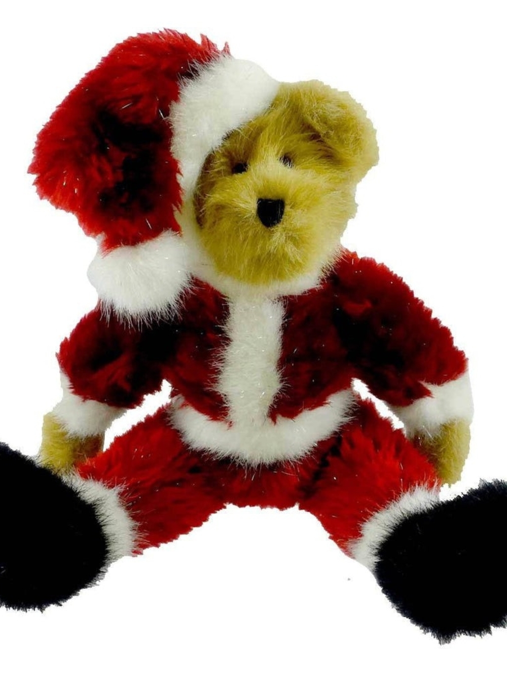 Boyds Bears Santa Claus Plush Bear, Head Bean Collection, style num 562753 NIB